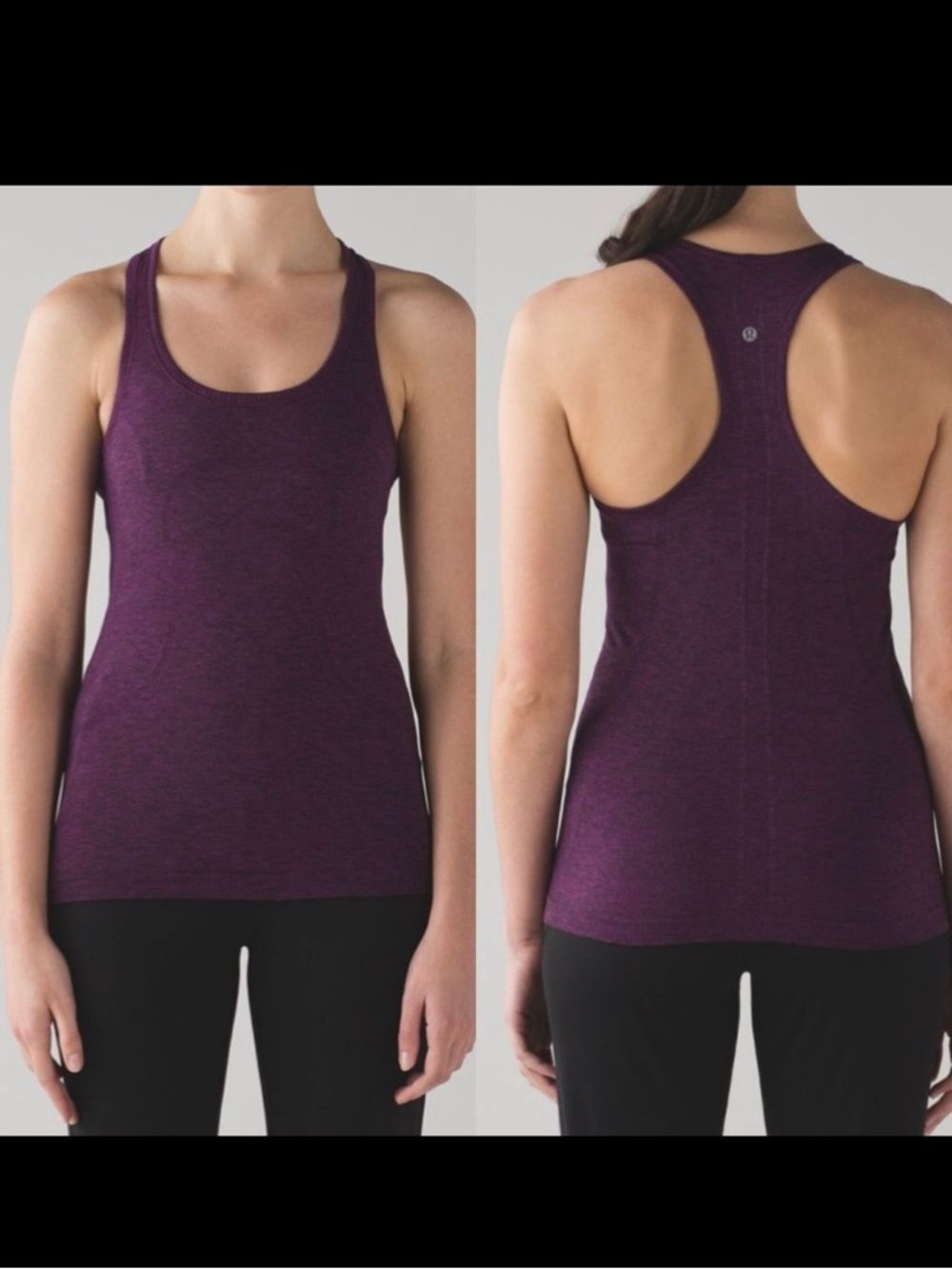 Lululemon Swiftly Tech Racerback Tank Top Athletic Running Aurora Purple / Black